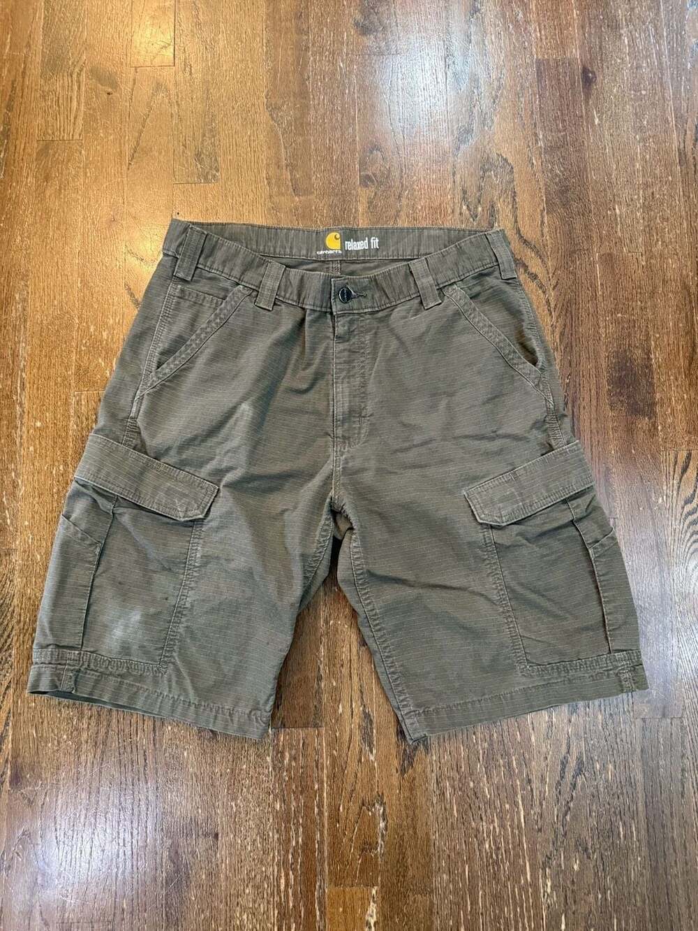 Carhartt Force Broxton Cargo Short Relaxed Fit 34 Brown Ripstop Cargo Shorts
